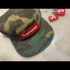 Supreme  wool Camo camp cap